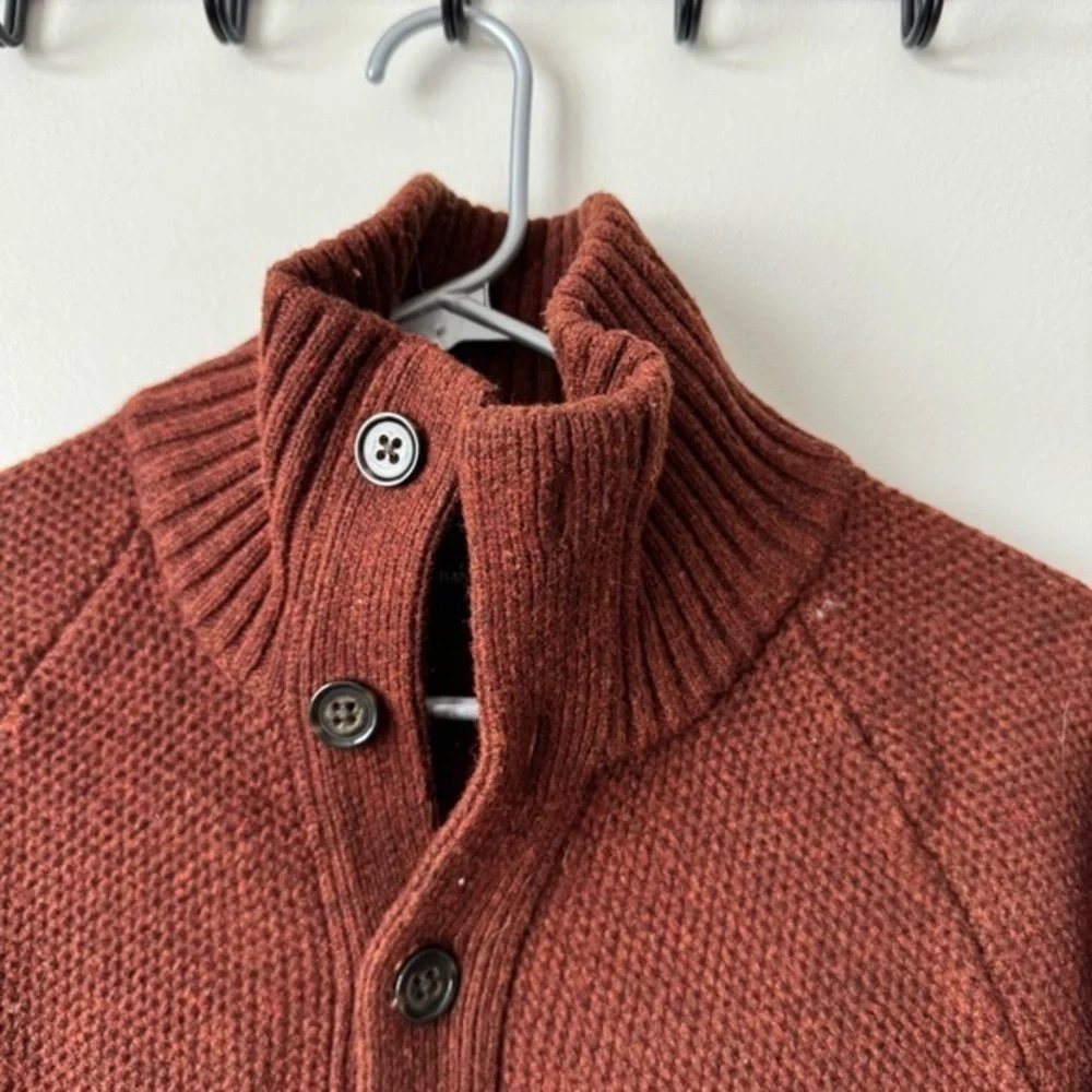 Banana Republic‎ Honeycomb Mock Dark Orange Pullover